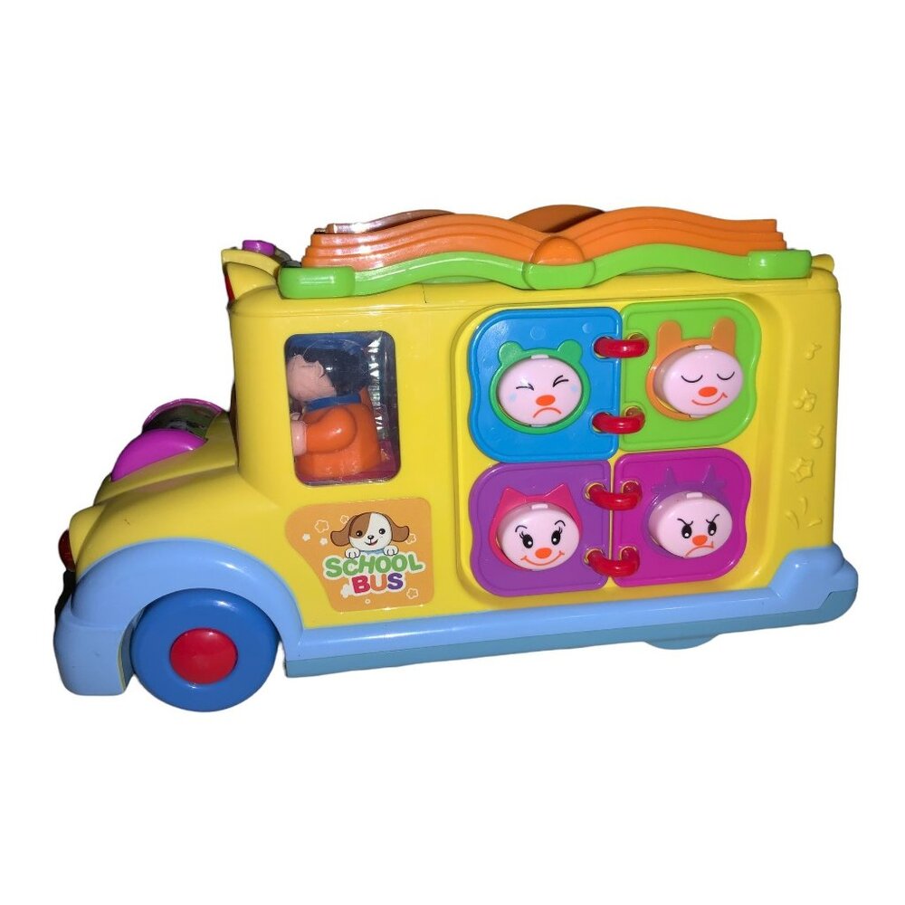 HuiLe Interactive Bump and Go Learning School Bus #796